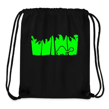 Süße Schildkröte Geht Palmen Silhouette Urlaub Fun - Stanley/Stella recycelter Gym Bag - Schwarz - Vorne