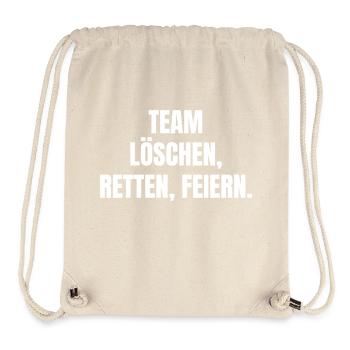 Team: Löschen, Retten, Feiern. - Stanley/Stella recycelter Gym Bag - Naturweiß - Vorne