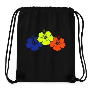 blume hibiskus - Stanley/Stella recycelter Gym Bag - Schwarz - Vorne
