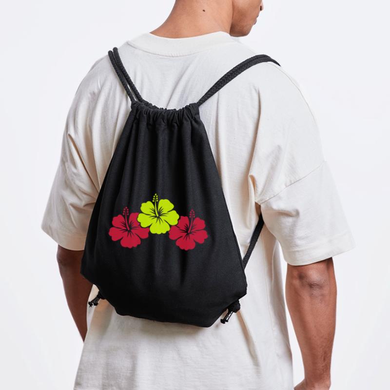 Fleur d’hibiscus 2 Sac à cordon recyclé Stanley/Stella