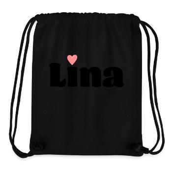 Cadeau Lina - Sac à cordon recyclé Stanley/Stella - noir - Devant