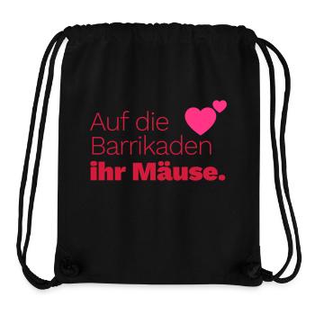 Auf die Barrikaden ihr Mäuse. - Stanley/Stella recycelter Gym Bag - Schwarz - Vorne