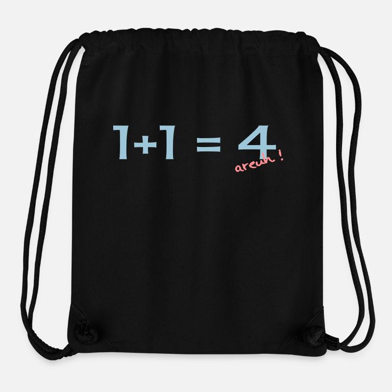 1 + 1 = 4 - Stanley/Stella recycelter Gym Bag - Schwarz