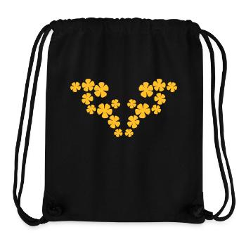 Beaucoup de jolies fleurs motif décoratif coloré belle - Sac à cordon recyclé Stanley/Stella - noir - Devant