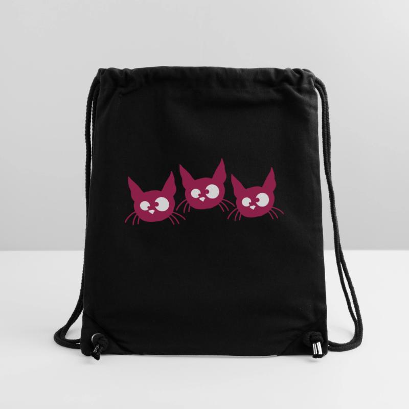 Three Cats Squint Funny 3 Crazy Grimaces Stanley/Stella Recycled Gym Bag