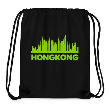 hongkong skyline - Stanley/Stella recycelter Gym Bag - Schwarz - Vorne