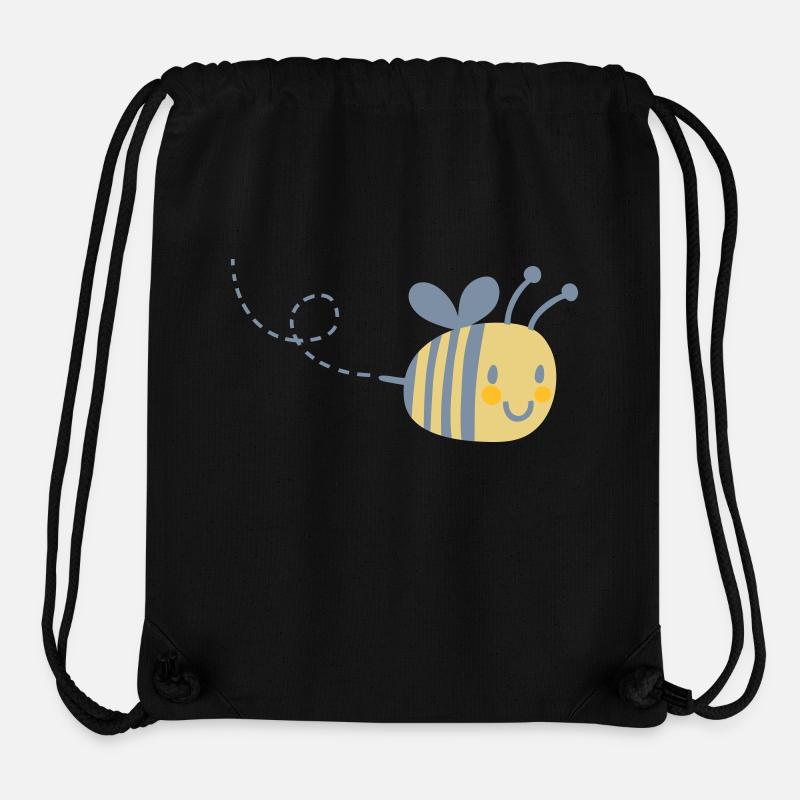 Biene mit Flugbahn - Stanley/Stella recycelter Gym Bag - Schwarz