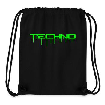 Techno Grüne Graffiti Spray Tropfen Musik Spruch - Stanley/Stella recycelter Gym Bag - Schwarz - Vorne