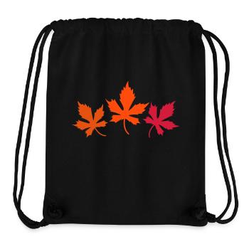 feuilles - Sac à cordon recyclé Stanley/Stella - noir - Devant