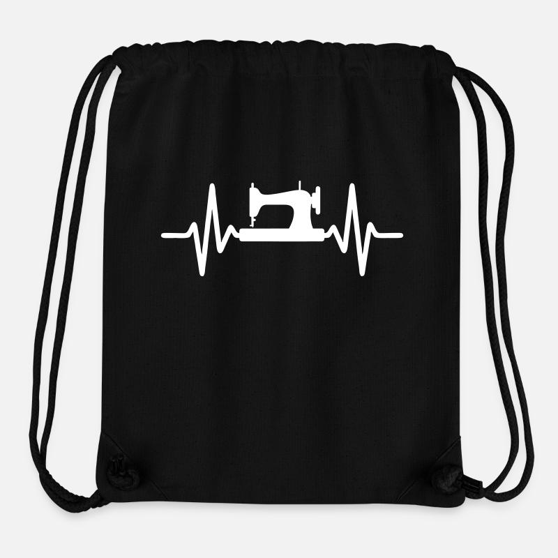 Nähmaschine Nähen Hobby Motiv - Stanley/Stella recycelter Gym Bag - Schwarz