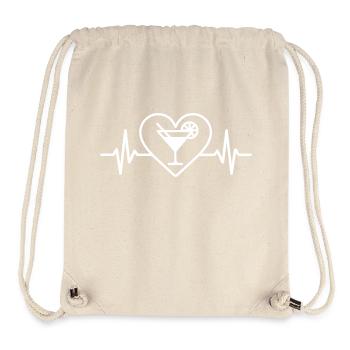 Heart Glass Cocktail - Stanley/Stella Recycled Gym Bag - natural - Front