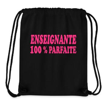 ENSEIGNANTE PARFAITE - Sac à cordon recyclé Stanley/Stella - noir - Devant