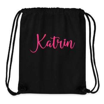 Nom de Katrin - Sac à cordon recyclé Stanley/Stella - noir - Devant