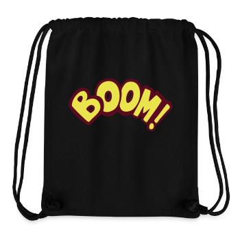 boom geek gamer fun quote gaming comics - Stanley/Stella Recycled Gym Bag - black - Front