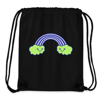 Regenbogen - Stanley/Stella recycelter Gym Bag - Schwarz - Vorne