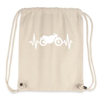 Vintage Motorrad Heart Beat Biker - Stanley/Stella recycelter Gym Bag - Naturweiß - Vorne