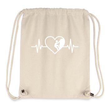 Climbing Sport Climber Heart - Stanley/Stella Recycled Gym Bag - natural - Front