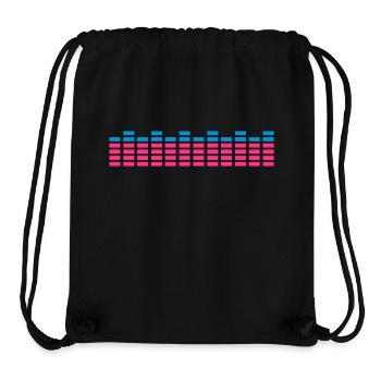 dj sound equalizer audio - Sac à cordon recyclé Stanley/Stella - noir - Devant