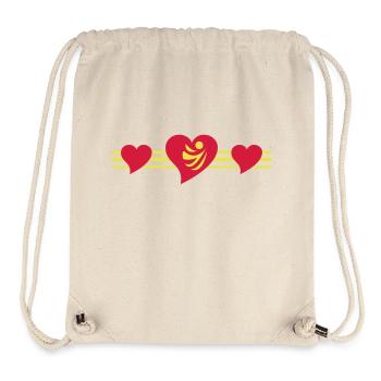 Heart Lines - Stanley/Stella Recycled Gym Bag - natural - Front