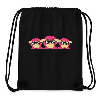 3 DJ Schafe Hinter Zaun Mauer Sonnenbrille Freunde - Stanley/Stella recycelter Gym Bag - Schwarz - Vorne