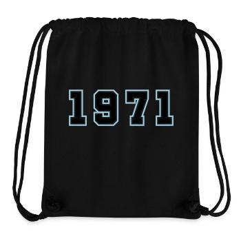 1971 Jahr Geburtstag - Stanley/Stella recycelter Gym Bag - Schwarz - Vorne
