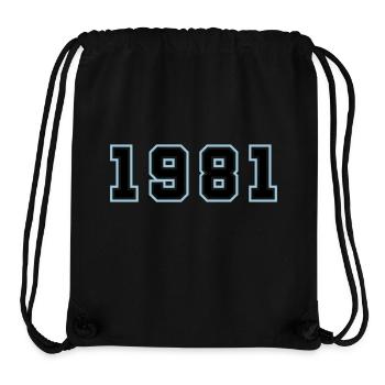 1981 Jahr Geburtstag - Stanley/Stella recycelter Gym Bag - Schwarz - Vorne