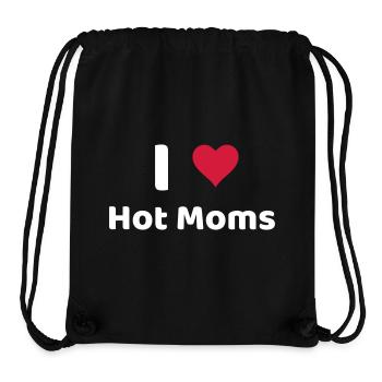 J’AIME LES MAMANS CHAUDES - Design humoristique !! - Sac à cordon recyclé Stanley/Stella - noir - Devant
