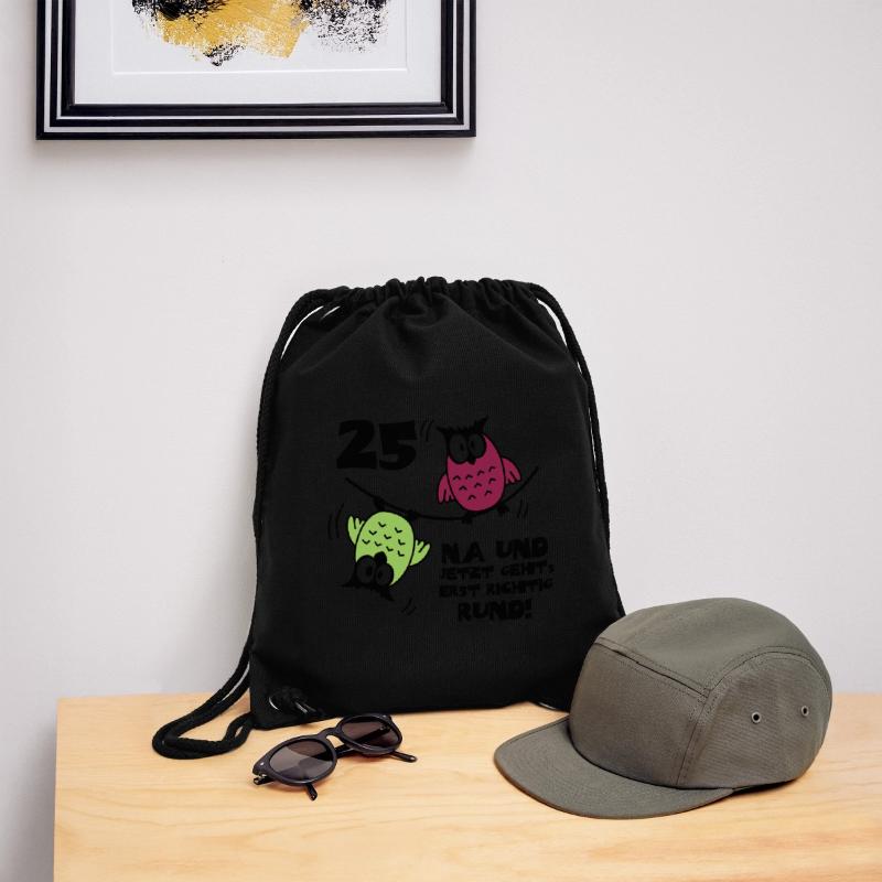 25. Geburtstag - Eulen "na und" Stanley/Stella recycelter Gym Bag