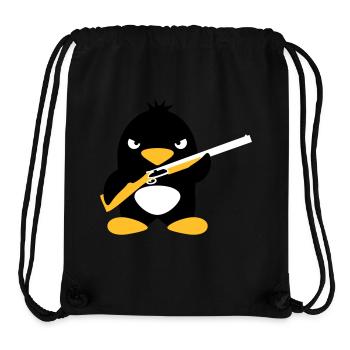 Shotgun Penguin - Stanley/Stella Recycled Gym Bag - black - Front