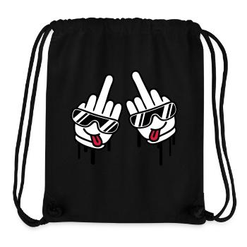 Cool Fuck Off Hands - Stanley/Stella Recycled Gym Bag - black - Front