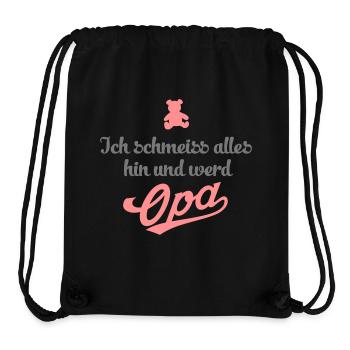 opa - Stanley/Stella recycelter Gym Bag - Schwarz - Vorne