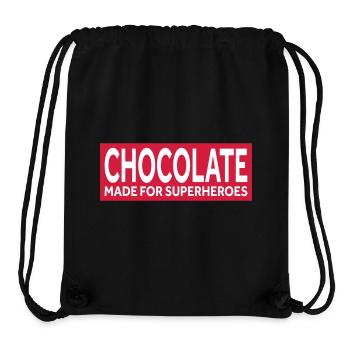 LE CHOCOLAT - FAIT POUR LES SUPER-HÉROS - Sac à cordon recyclé Stanley/Stella - noir - Devant