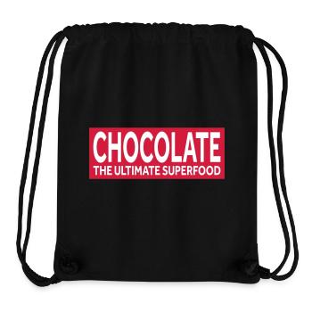 CHOCOLATE - THE ULTIMATE SUPERFOOD - Stanley/Stella recycelter Gym Bag - Schwarz - Vorne
