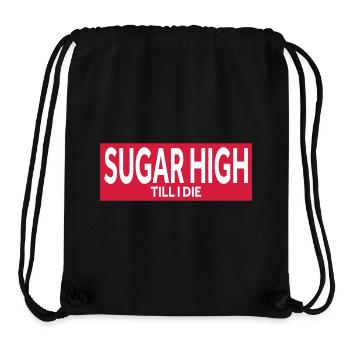 SUCRE ÉLEVÉ JUSQU’À CE QUE JE MEURE - Sac à cordon recyclé Stanley/Stella - noir - Devant