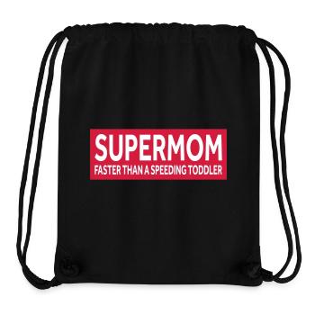 SUPERMOM - FASTER THAN A SPEEDING TODDLER - Stanley/Stella recycelter Gym Bag - Schwarz - Vorne