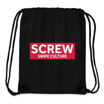 SCREW SWIPE CULTURE - Stanley/Stella Recycled Gym Bag - black - Front