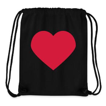 herz - Stanley/Stella recycelter Gym Bag - Schwarz - Vorne