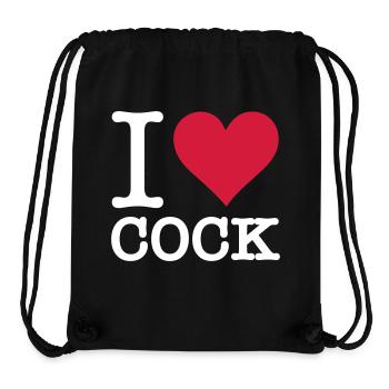 I Love Cock - Stanley/Stella Recycled Gym Bag - black - Front