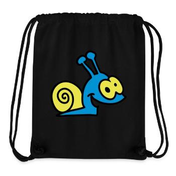 escargot drôle - 3 - Sac à cordon recyclé Stanley/Stella - noir - Devant