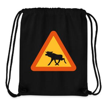 Caution Moose! - Stanley/Stella Recycled Gym Bag - black - Front