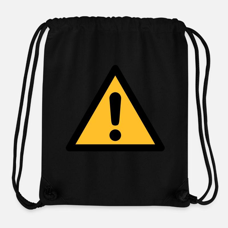 Symbole de danger - Danger général (2 couleurs) - Sac à cordon recyclé Stanley/Stella - noir