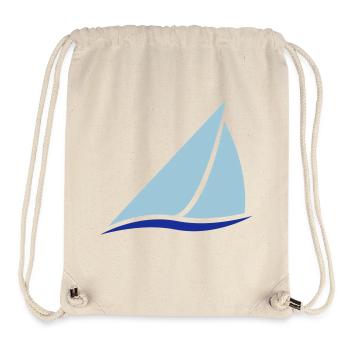 Sailing Boat Logo - Sac à cordon recyclé Stanley/Stella - blanc naturel - Devant