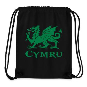 Flagge von Wales cymru dragon Welsh Dragon - Stanley/Stella recycelter Gym Bag - Schwarz - Vorne