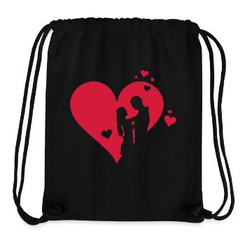 Liebe - Paar Herz - Stanley/Stella recycelter Gym Bag - Schwarz - Vorne