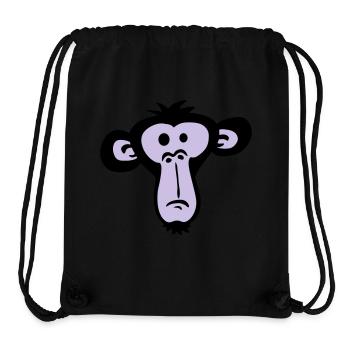 Trauriger Verwirrter Affe Kopf Langeweile Gesicht - Stanley/Stella recycelter Gym Bag - Schwarz - Vorne