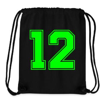 12 - Stanley/Stella recycelter Gym Bag - Schwarz - Vorne