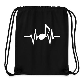 Musik Herzschlag - Stanley/Stella recycelter Gym Bag - Schwarz - Vorne