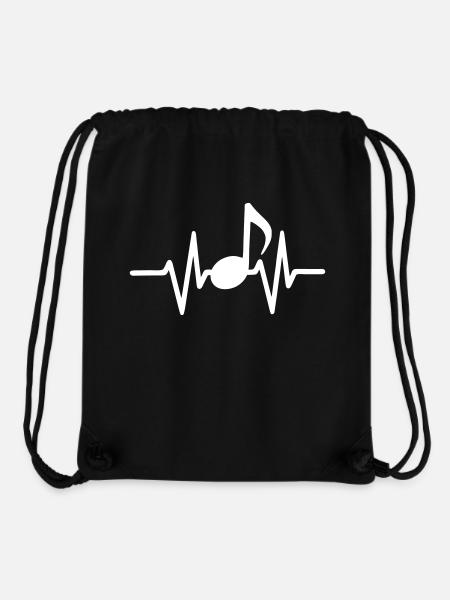Music Heartbeat - Stanley/Stella Recycled Gym Bag - black