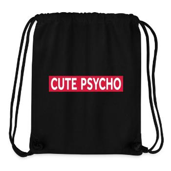 CUTE PSYCHO - Stanley/Stella recycelter Gym Bag - Schwarz - Vorne