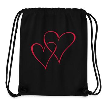 Herz - Stanley/Stella recycelter Gym Bag - Schwarz - Vorne